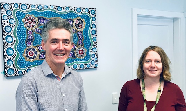 Michael Power, Director Queensland Health Victim Support Service (QHVSS) and Catriona Harwood, Restorative Practice Lead and Senior Social Worker (QHVSS)